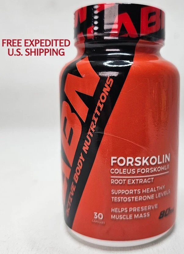 ABN Forskolin Root Extract Supports Testosterone Levels 30 Caps 80MG
