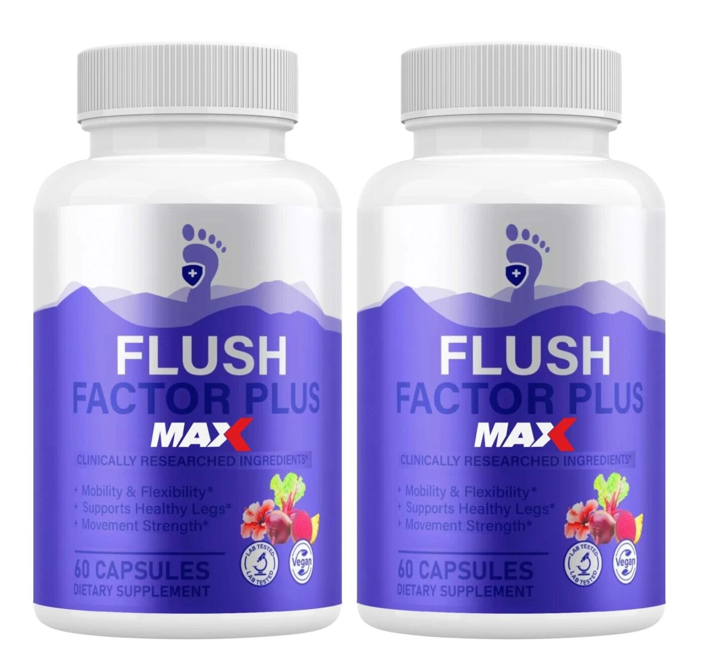 Flush Factor Plus MAX Supplement for Mobility & Gut Support ( 2 PACK)
