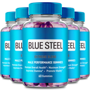 (5 Pack) Blue Steel Men Performance Gummies, BlueSteel Male Support Gummy