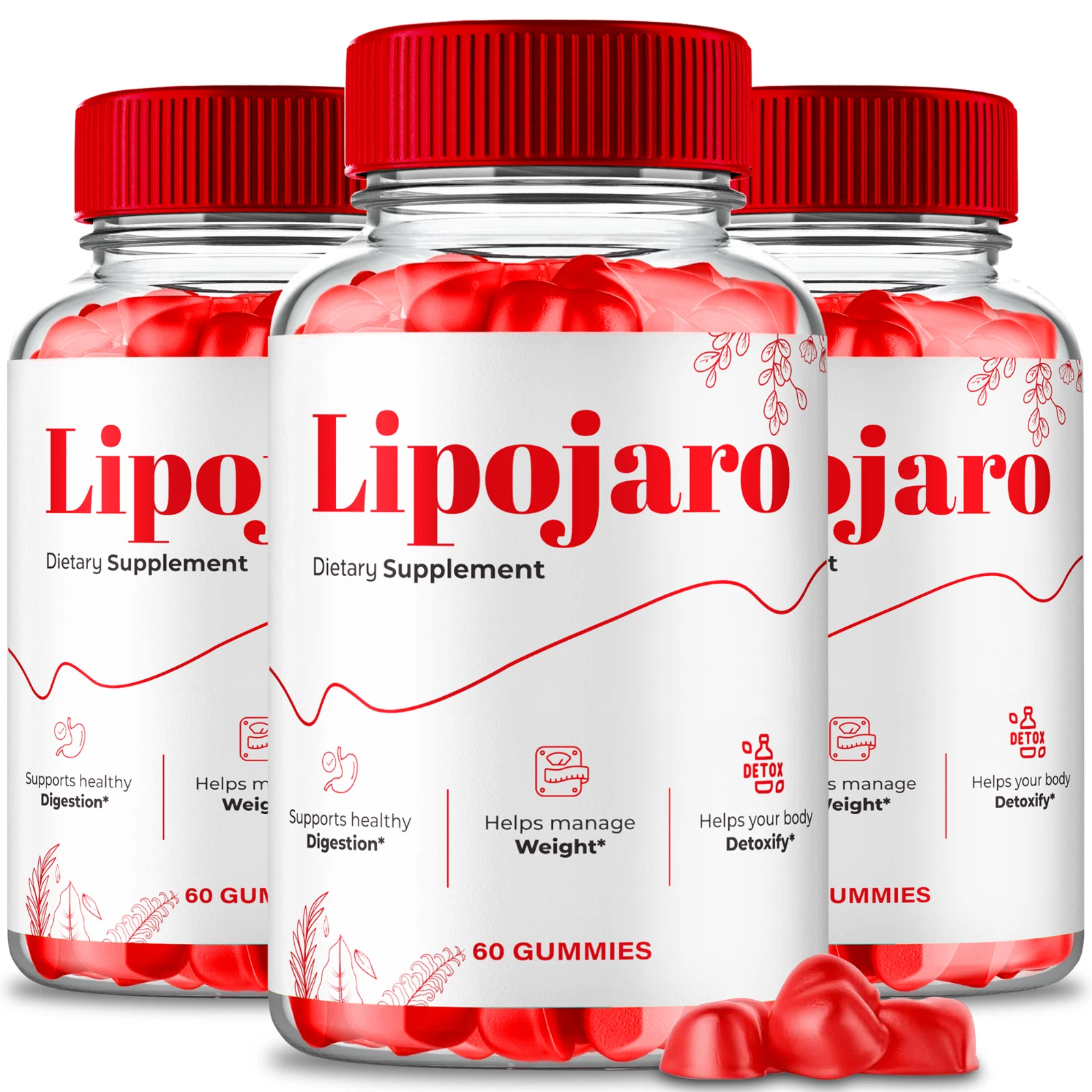 (3 Pack) LipoJaro Keto ACV Gummies, Lipo Jaro Keto Advanced Weight Loss Gummy