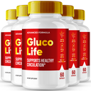 (5 Pack) Gluco Life Heart Health Pills, GlucoLife Blood Sugar Support Capsules