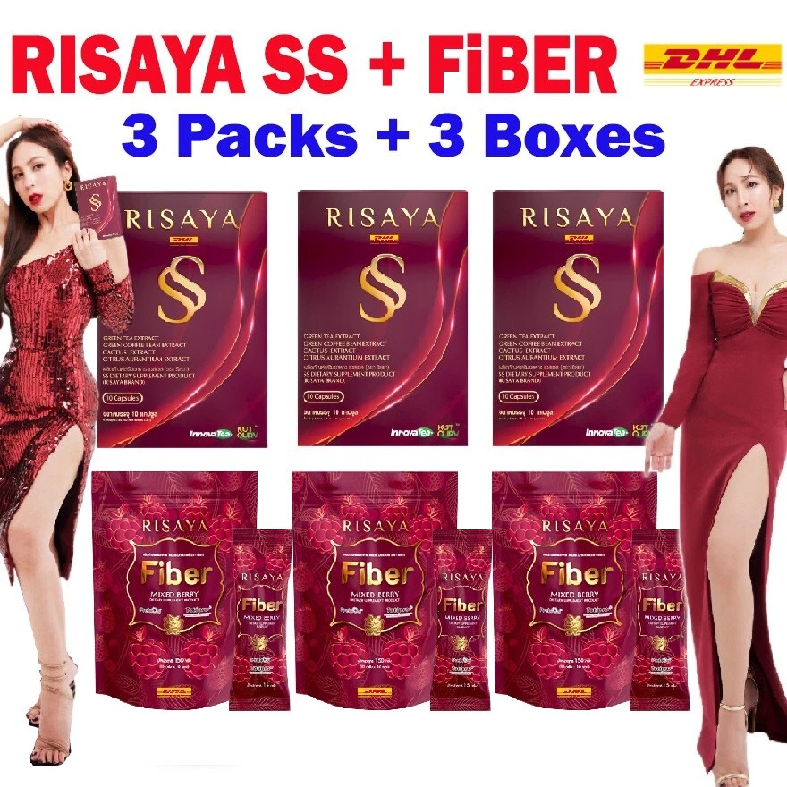 3X Risaya SS + 3X Fiber Mixed Berry Premium Fiber Dietary Supplement By Kik Su