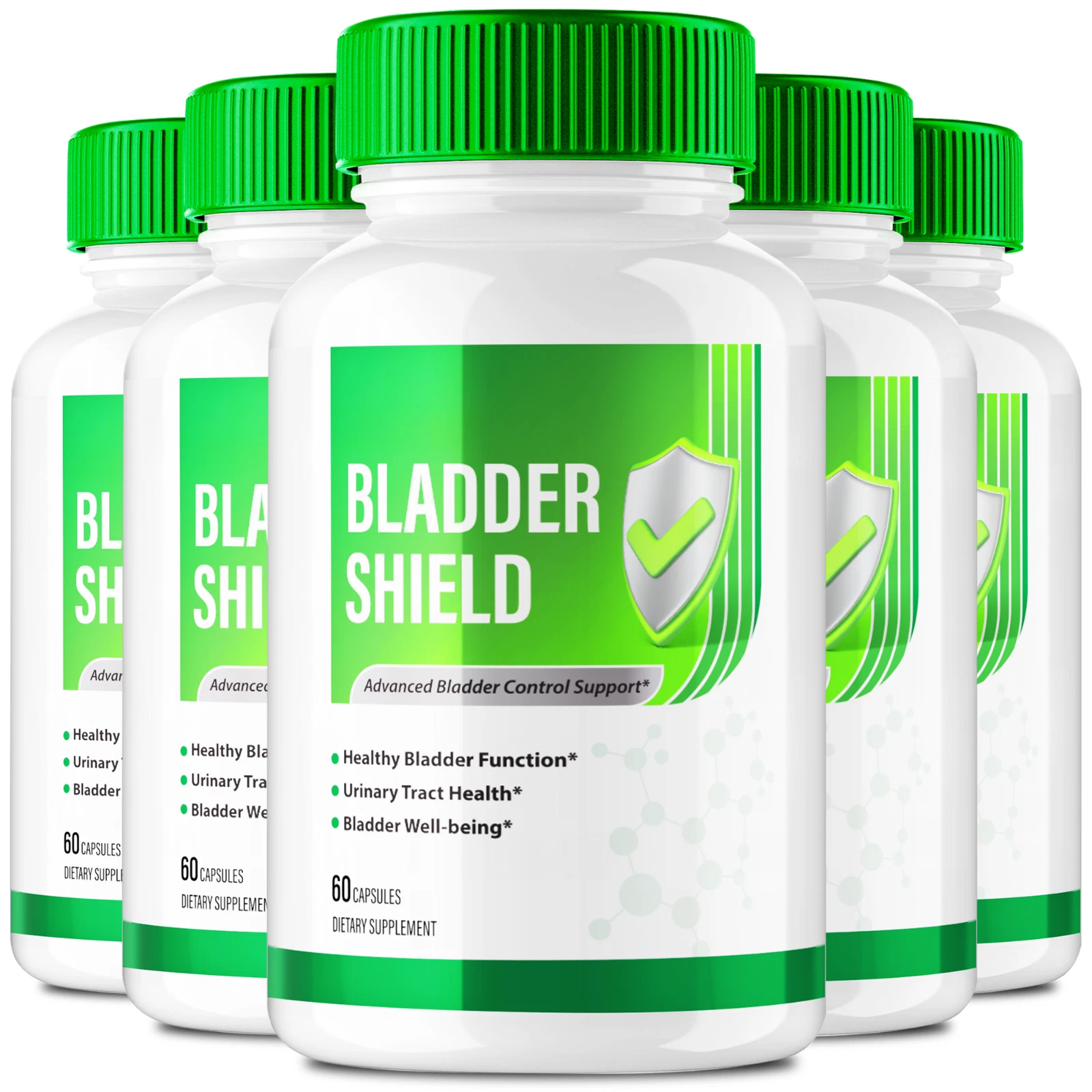 (5 Pack) Bladder Shield Capsules, Advanced Urinary Tract Health Formula Pills