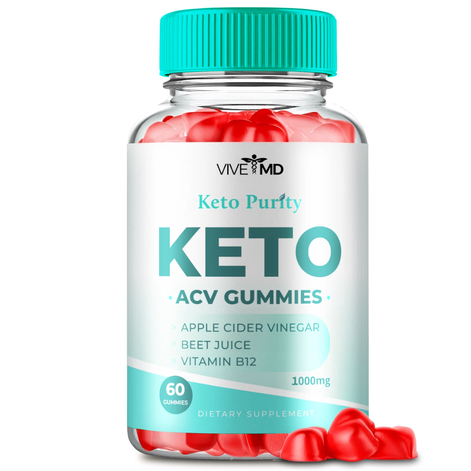 Keto Purity ACV Gummies Supplement 1000mg - Official Formula (1 Pack)