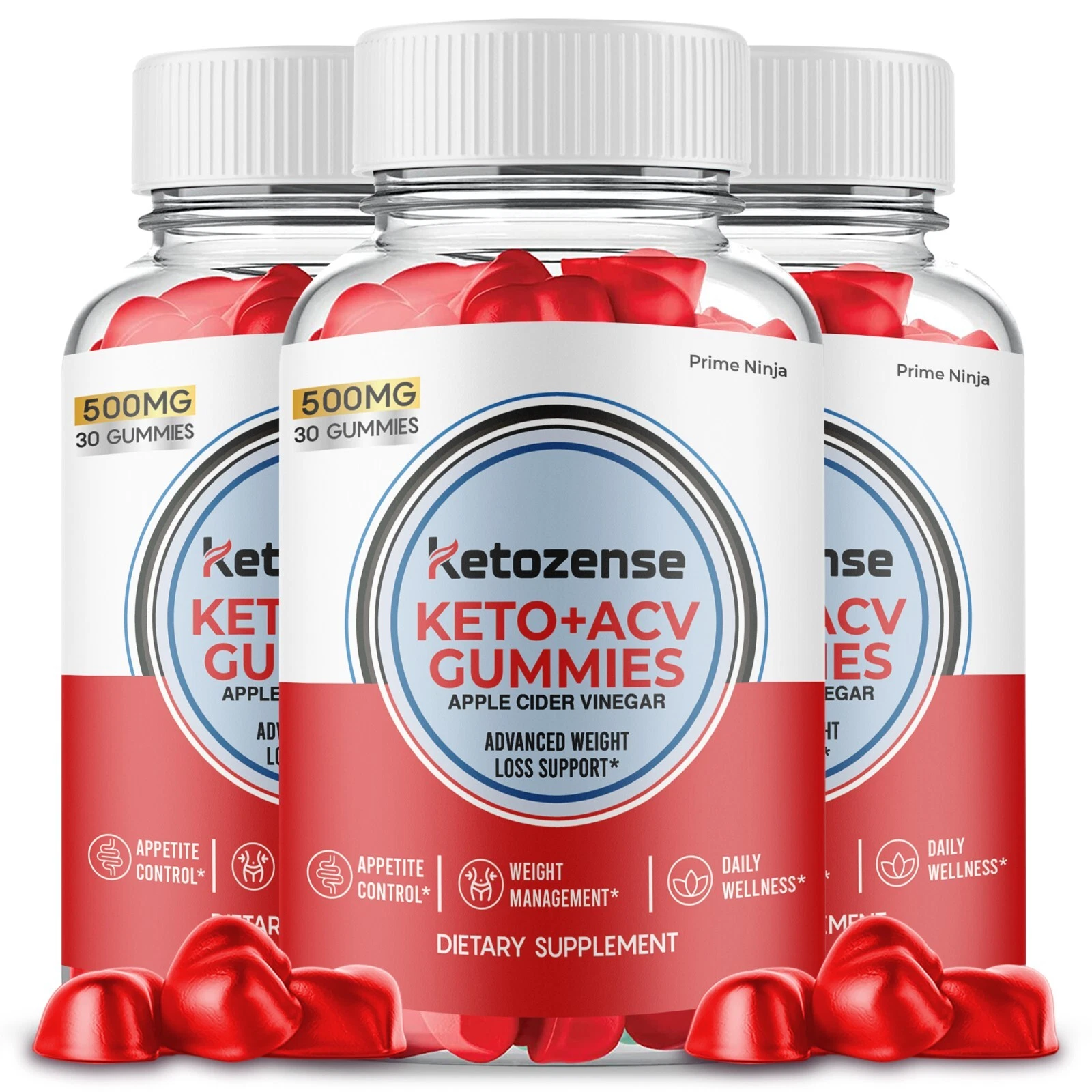 Ketozense Keto ACV Gummies, Ketozense Keto Gummies, Maximum Strength (3 Bottles)