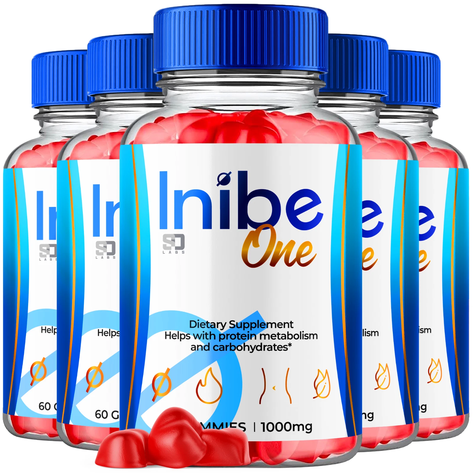 Inibe One ACV Gummies – Support for Appetite and Weight Management (5 Pack)