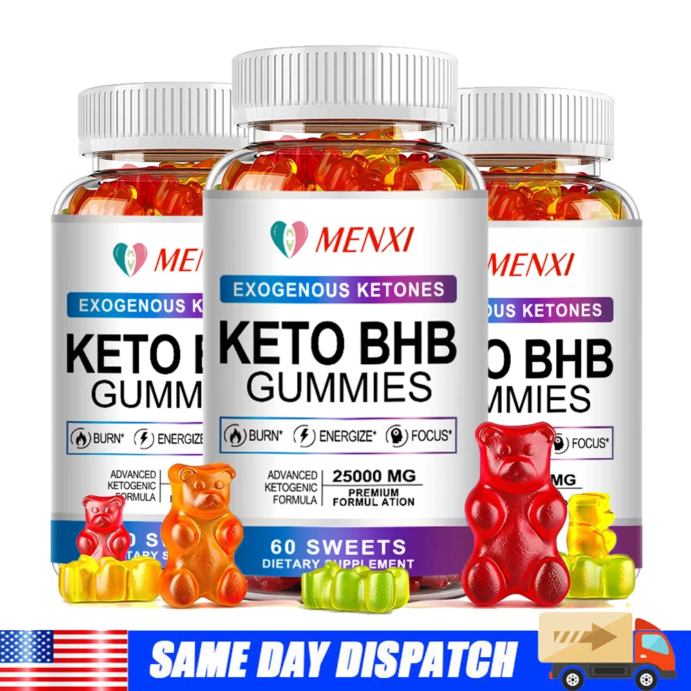 Keto BHB Gummies For Fat Burn ACV Weight Loss Detox Keto Diet Pills (3 Pack)