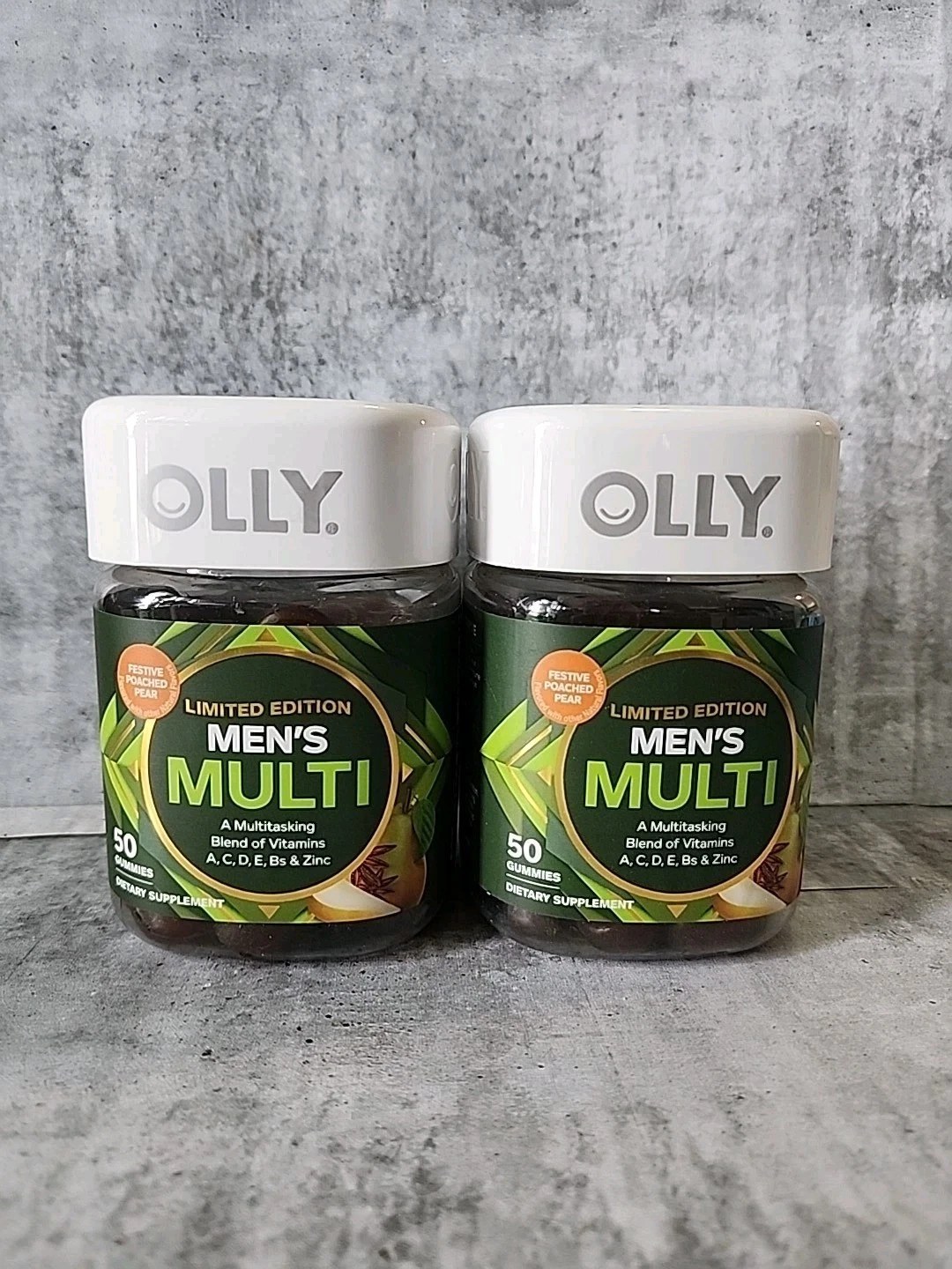 X2Olly Men's Multi Gummies Limited Ed. Festive Poached Pear 50 gummies Ex. 07/25