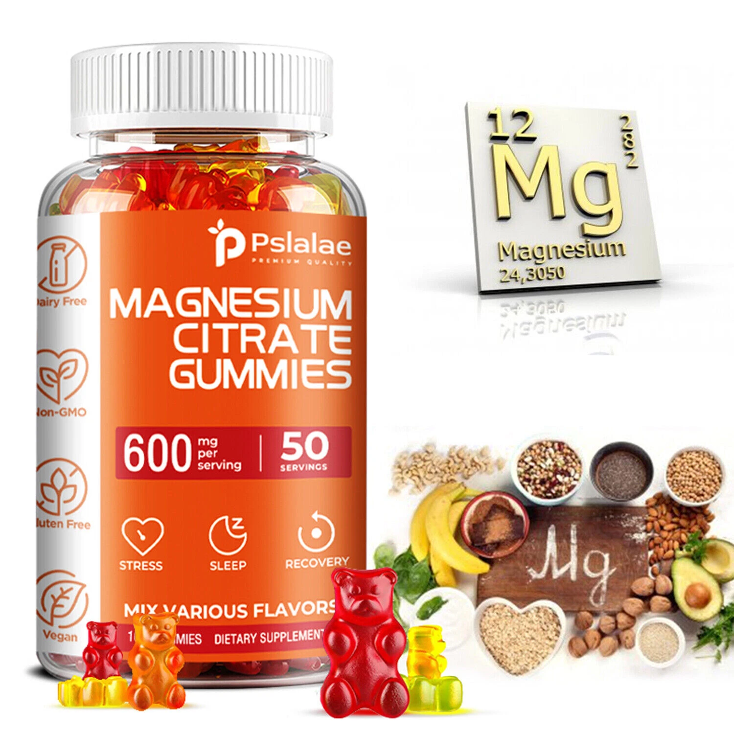 Magnesium Citrate - Anti-stress, Relieve Leg Cramps, Digestion, Muscle Health