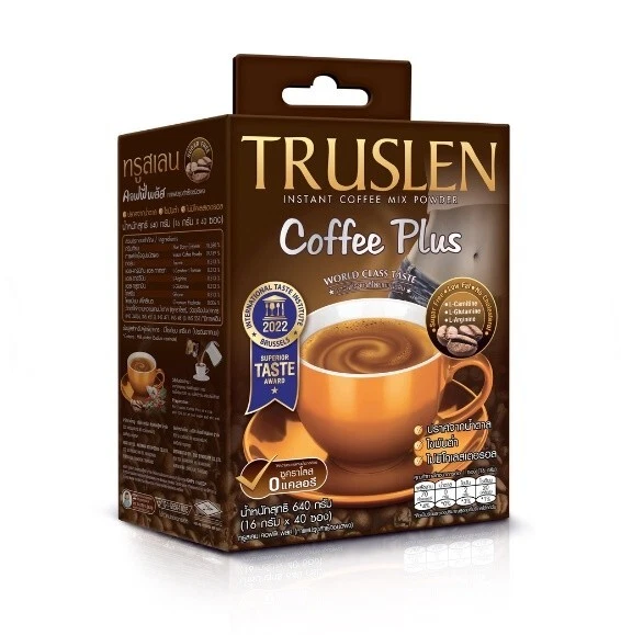 Truslen Slimming Coffee Plus Instant Coffee Mix Powder Sugar Free Big 40 Sachets
