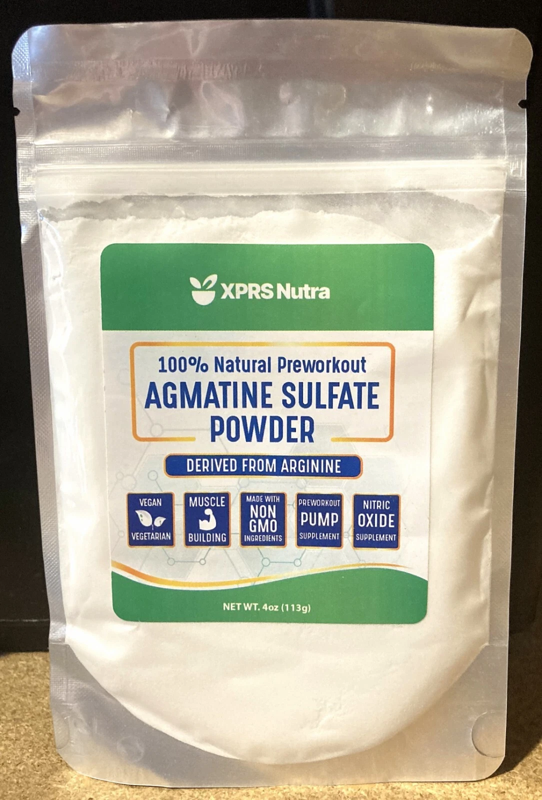 AGMATINE SULFATE POWDER Energy Workout Performance Nitric Oxide Blood Flow Brain