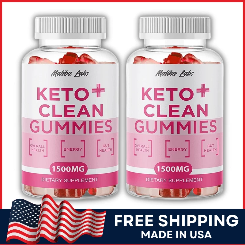 Keto + Clean ACV Gummies 1500mg Weight Loss 60 Day Supplement 2-Pack