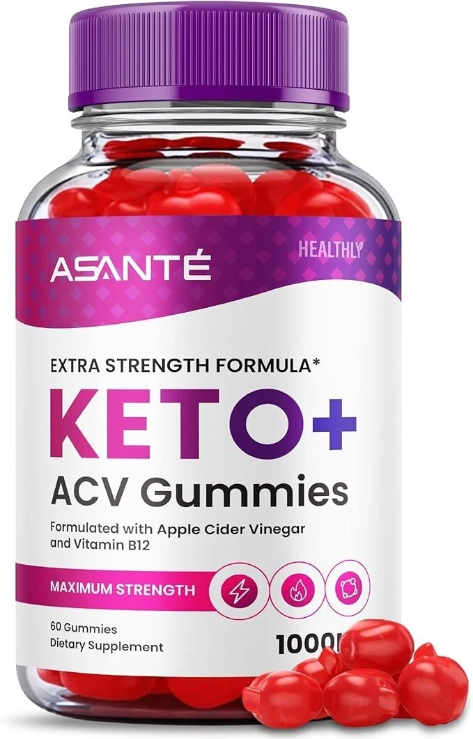 Asante Keto + ACV Gummies Extra Strength Weight Loss Supplement - (60 Gummies)