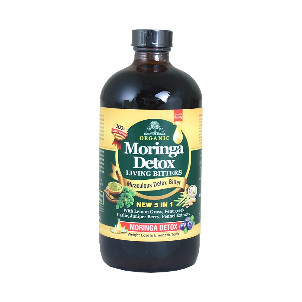 Essential Palace Organic Moringa Detox Bitters - 16 oz.