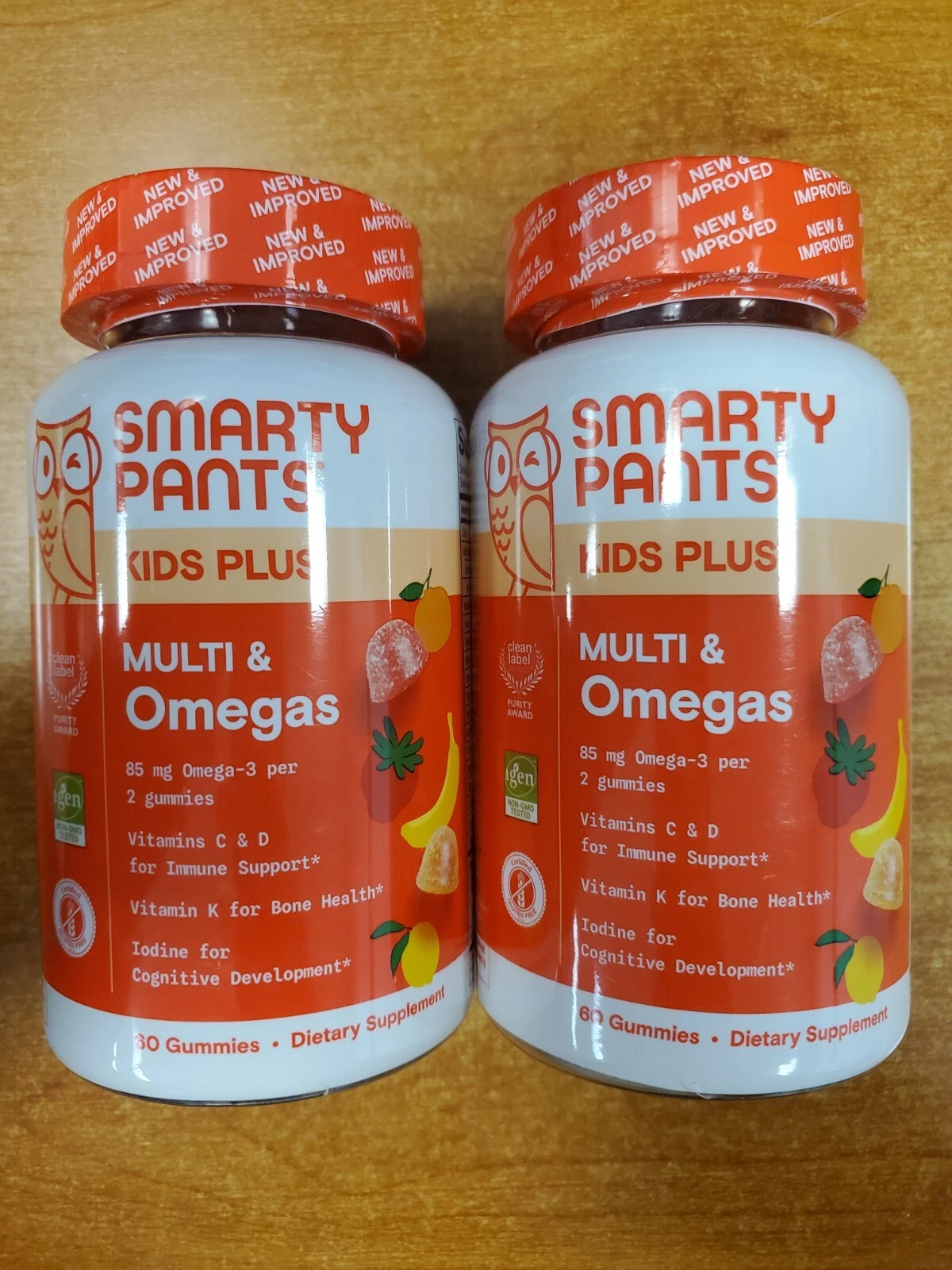 2 Pack: SmartyPants Kids Plus Multivitamin 60 Gummies ea. Exp. 4/26 E5C