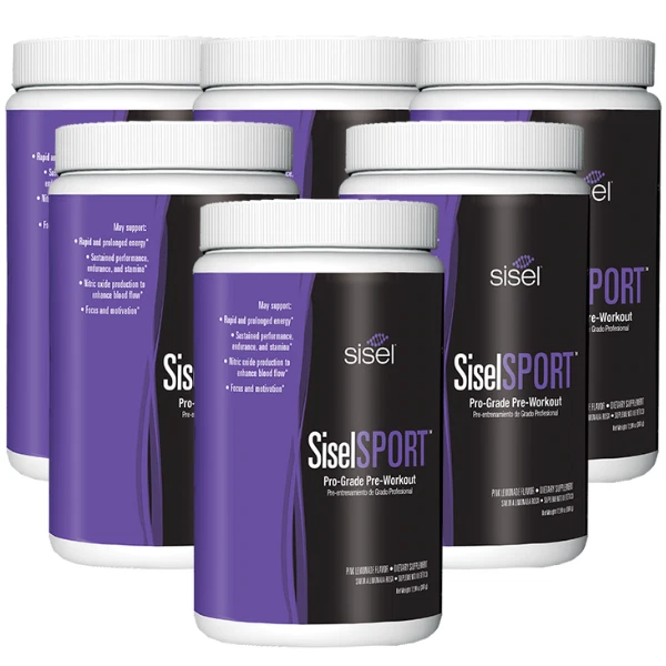 x6 Sisel SiselSPORT Pink Lemonade Pro-Grade Pre-Workout 30 servings/ each