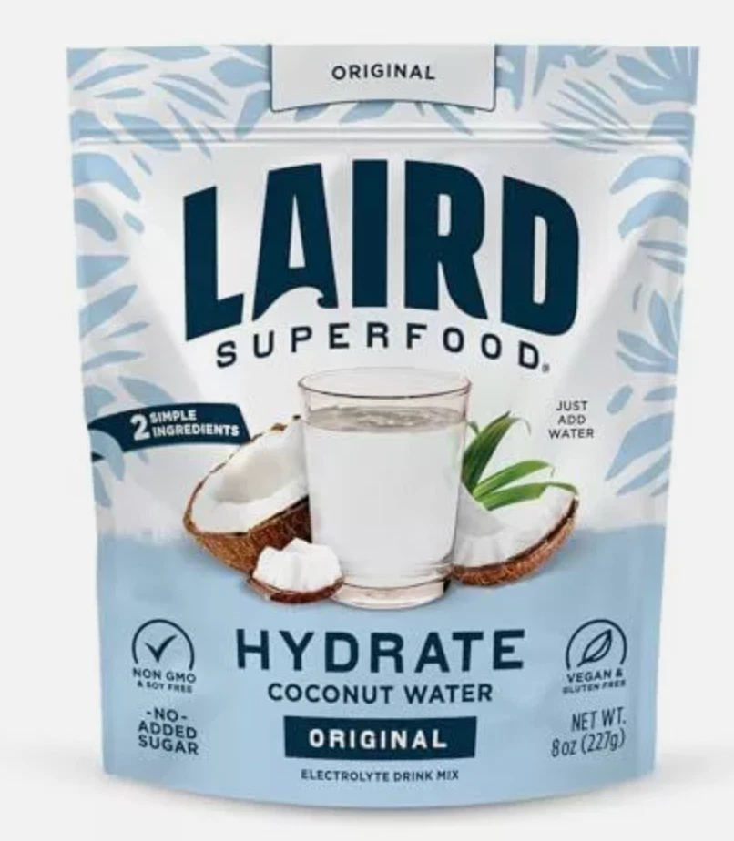 Laird Superfood -Hydrate Coconut Water Drink Powder Original 8 Oz Free Shipping