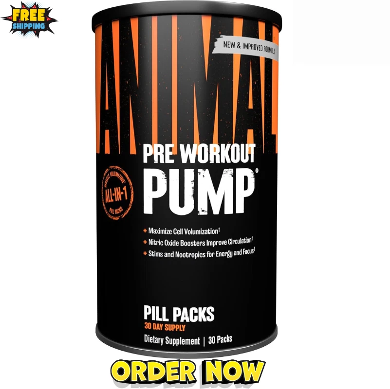 Universal Nutrition Animal Pump Pre-Workout Supplement for Energy | Packs of 30