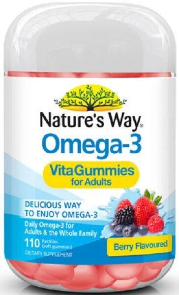 Nature's Way Omega-3 Vita Gummies Berry for Adults 110