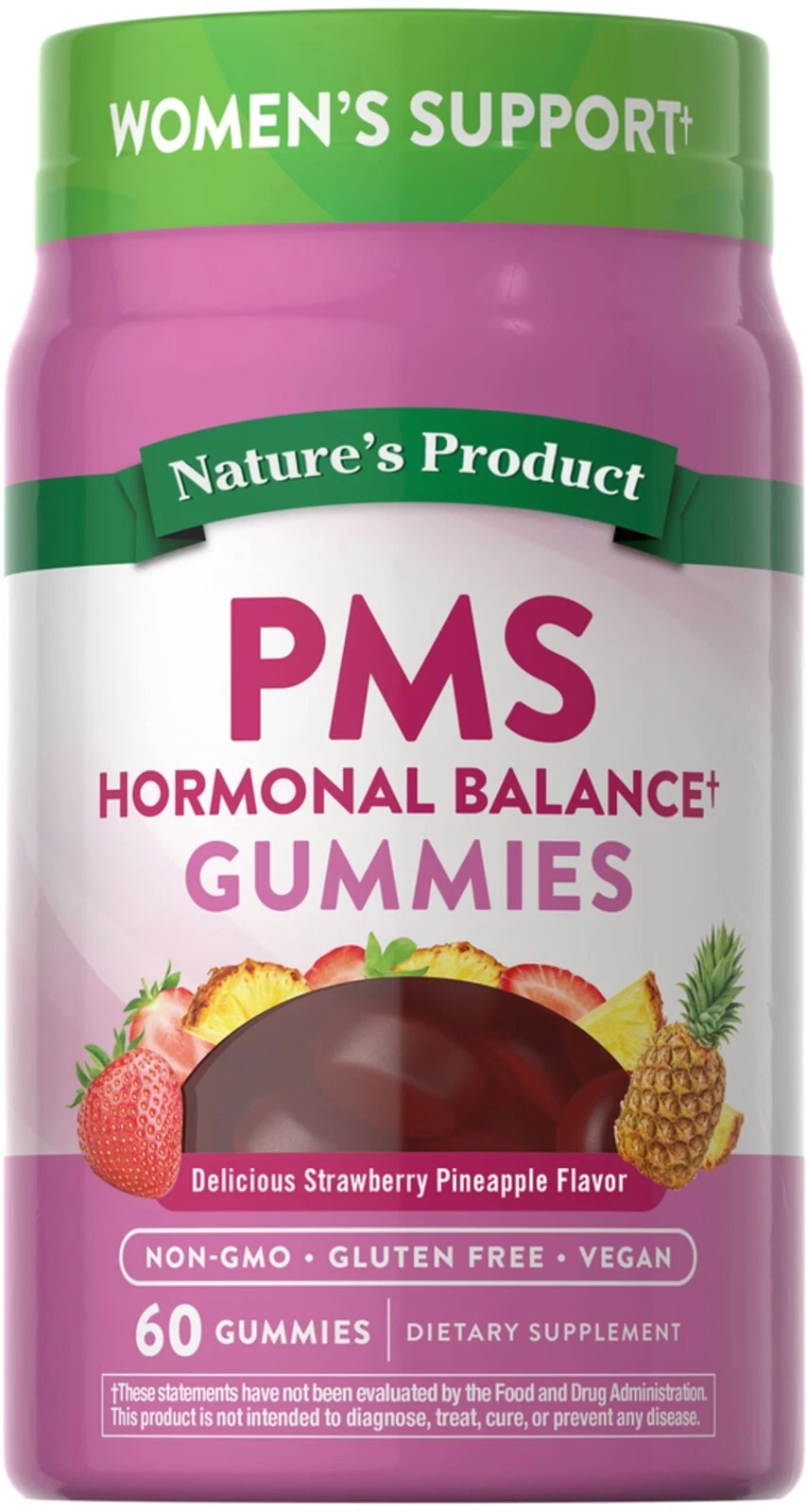 Women's PMS Hormonal Balance (Delicious Strawberry Pineapple), 60 Gummies