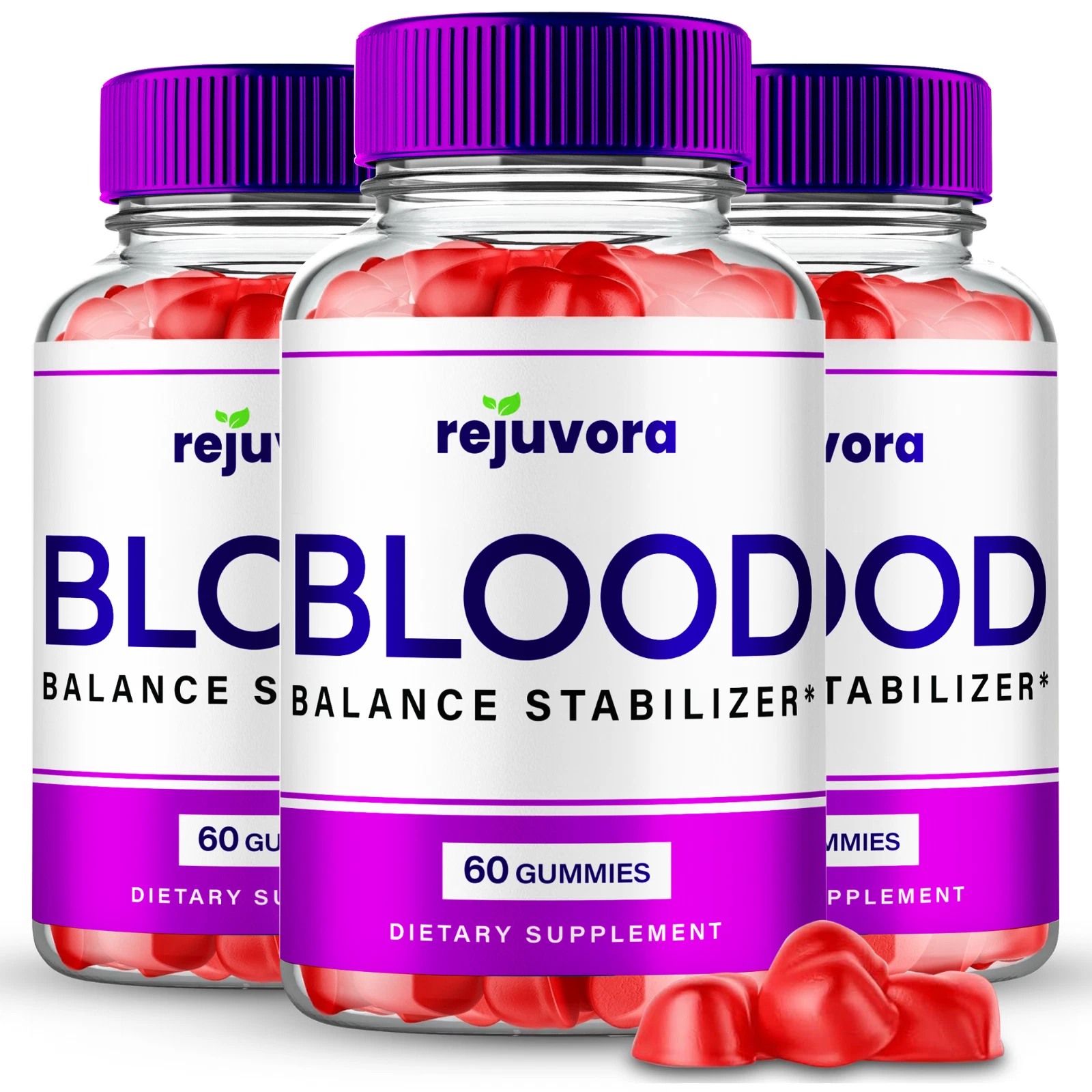 (3 Pack) Rejuvora Gummies, Advanced Blood Balance Support Supplement Gummy