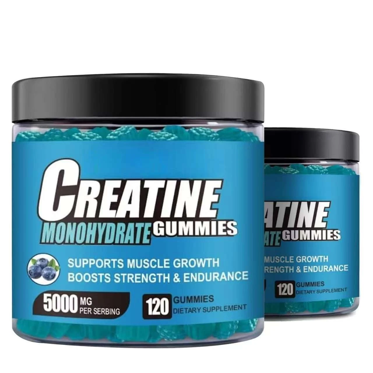 Creatine Monohydrate Gummies Muscle Strength Energy Boost, Blueberry Flavour