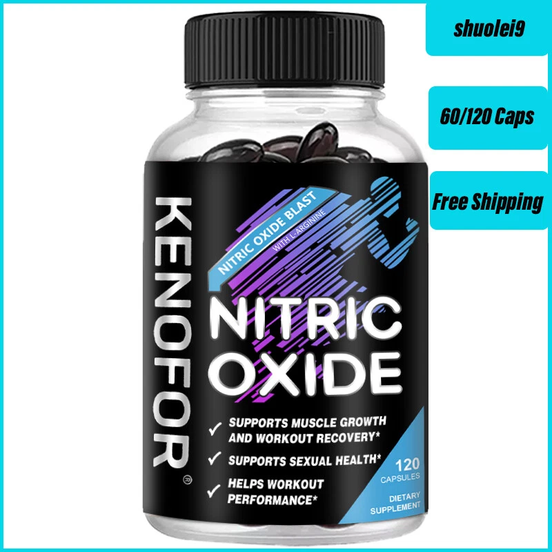 Nitric Oxide Booster Supplement - L-Arginine, L-Citrulline- 60/120 Capsules