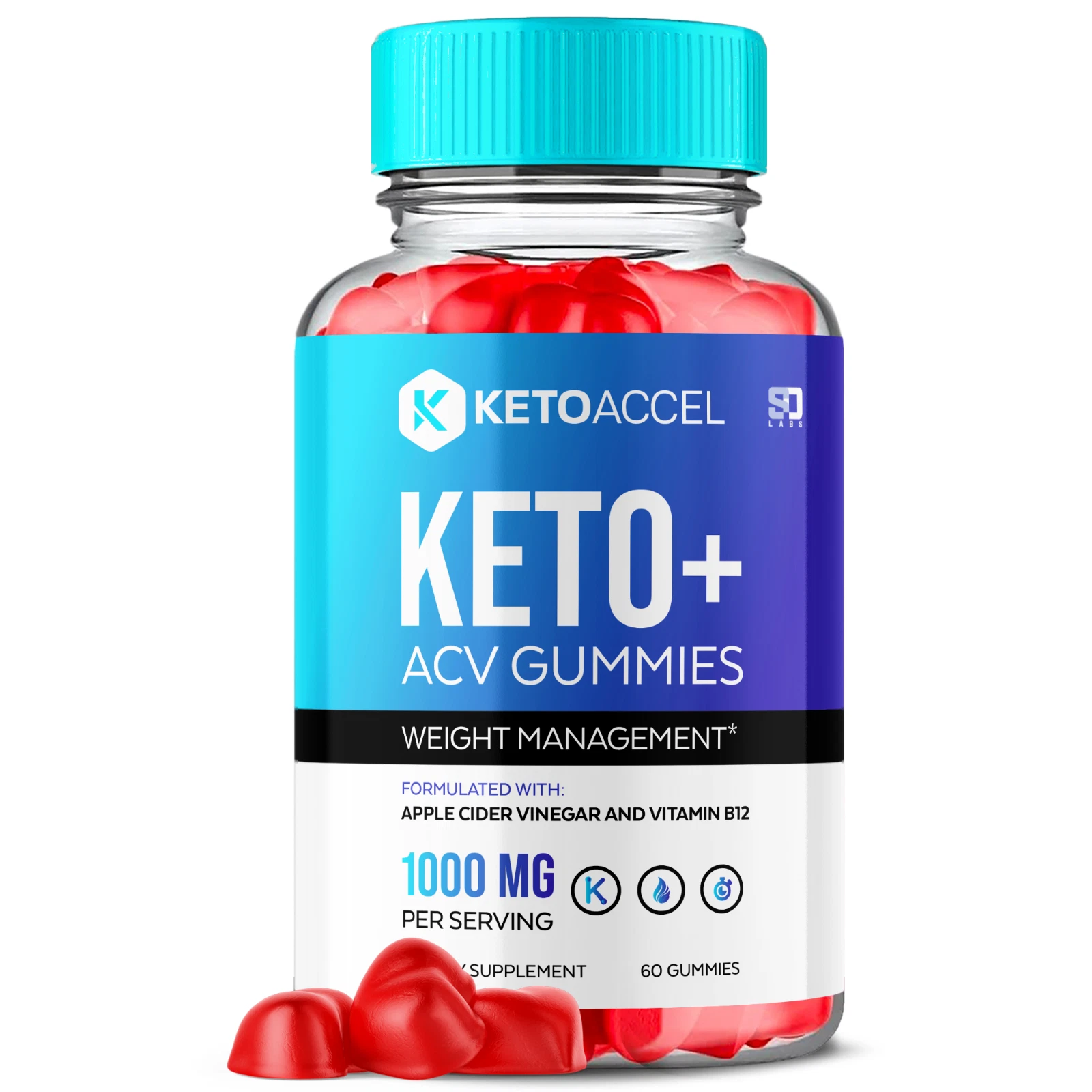 Keto Accel Gummies, Keto Accel ACV Keto Gummies for Weight Loss (60 Gummies)