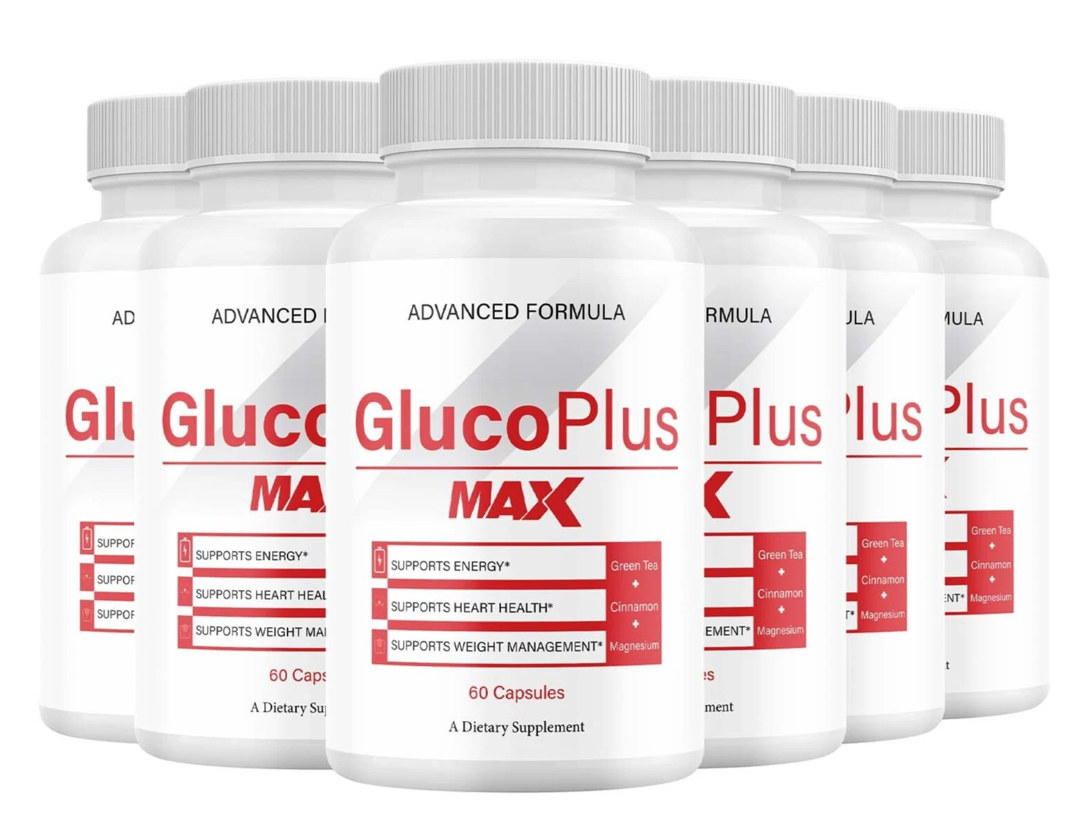 GlucoPlus Blood Optimizer Capsules, Max Strengtht, Gluco Plus Pills (6 Pack)