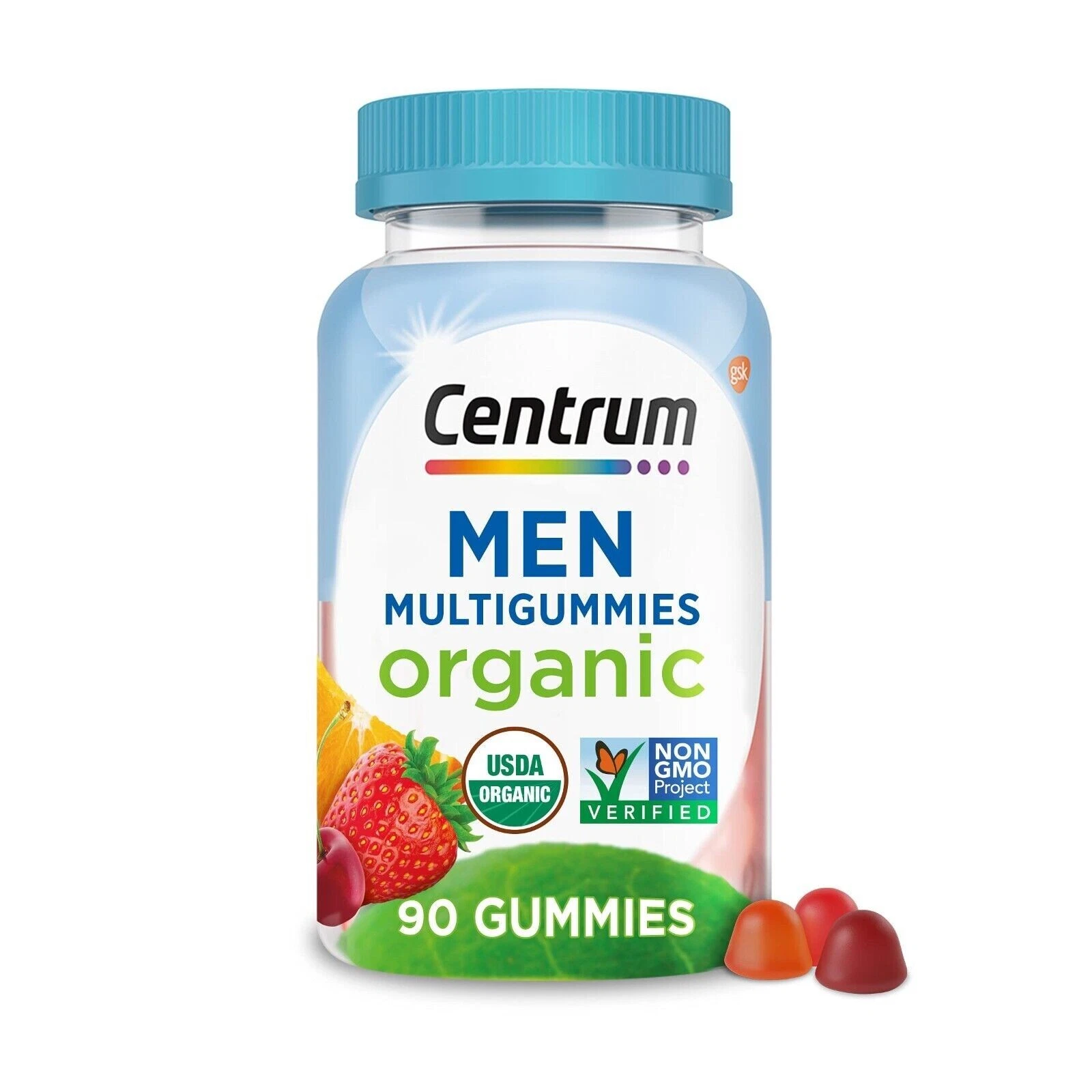 Lot/ 3 Centrum Men's Multivitamin Gummies, Citrus-Berry Organic 90 Count 02/2024