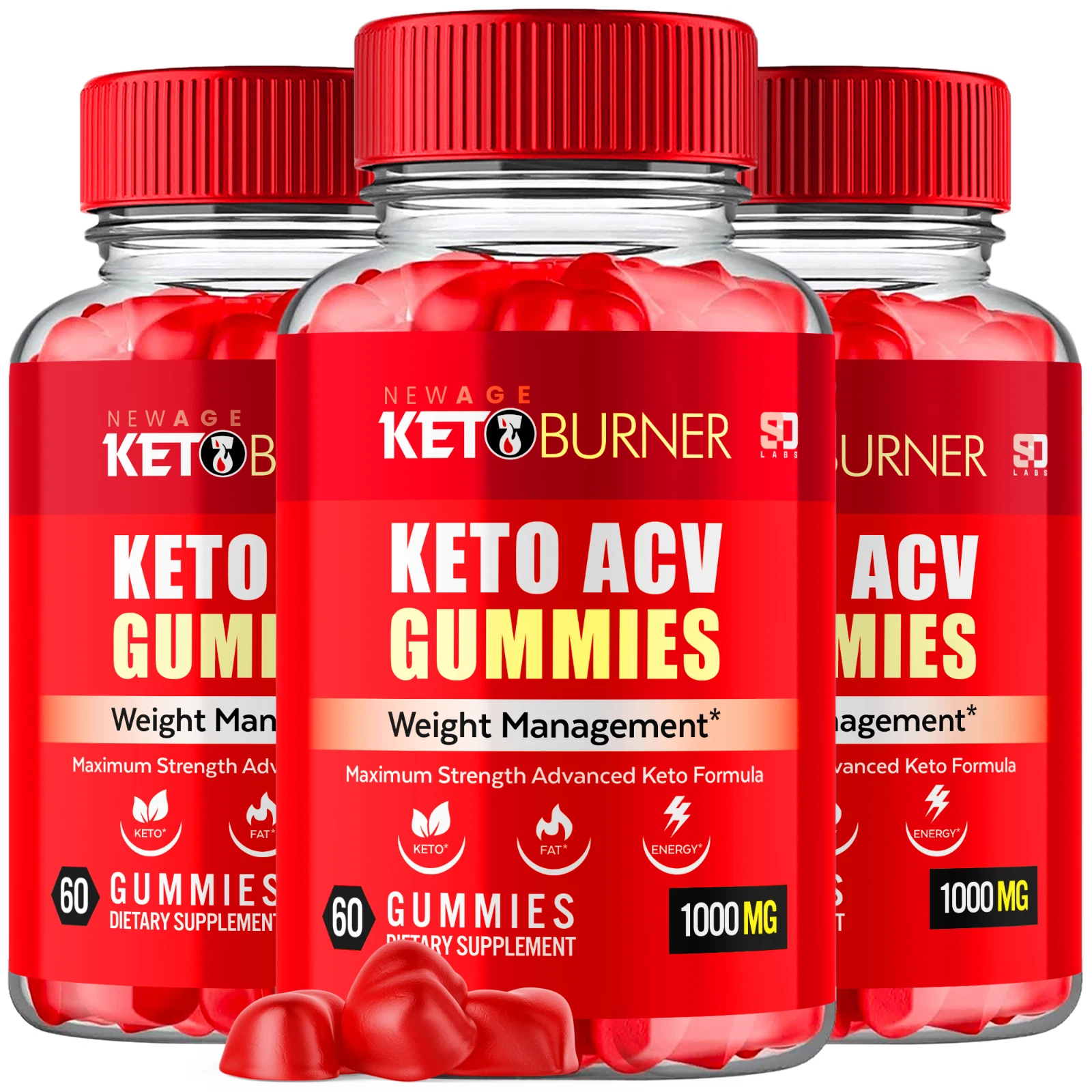 Keto Burner Keto ACV Gummies Advanced Formula for Weight Management (3 Pack)
