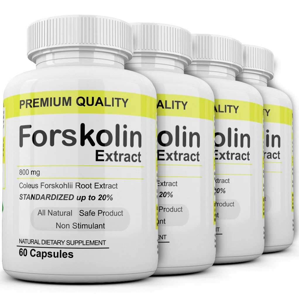 4 Maximum Strength 100% Pure Forskolin 800mg Rapid Results! Forskolin Extract