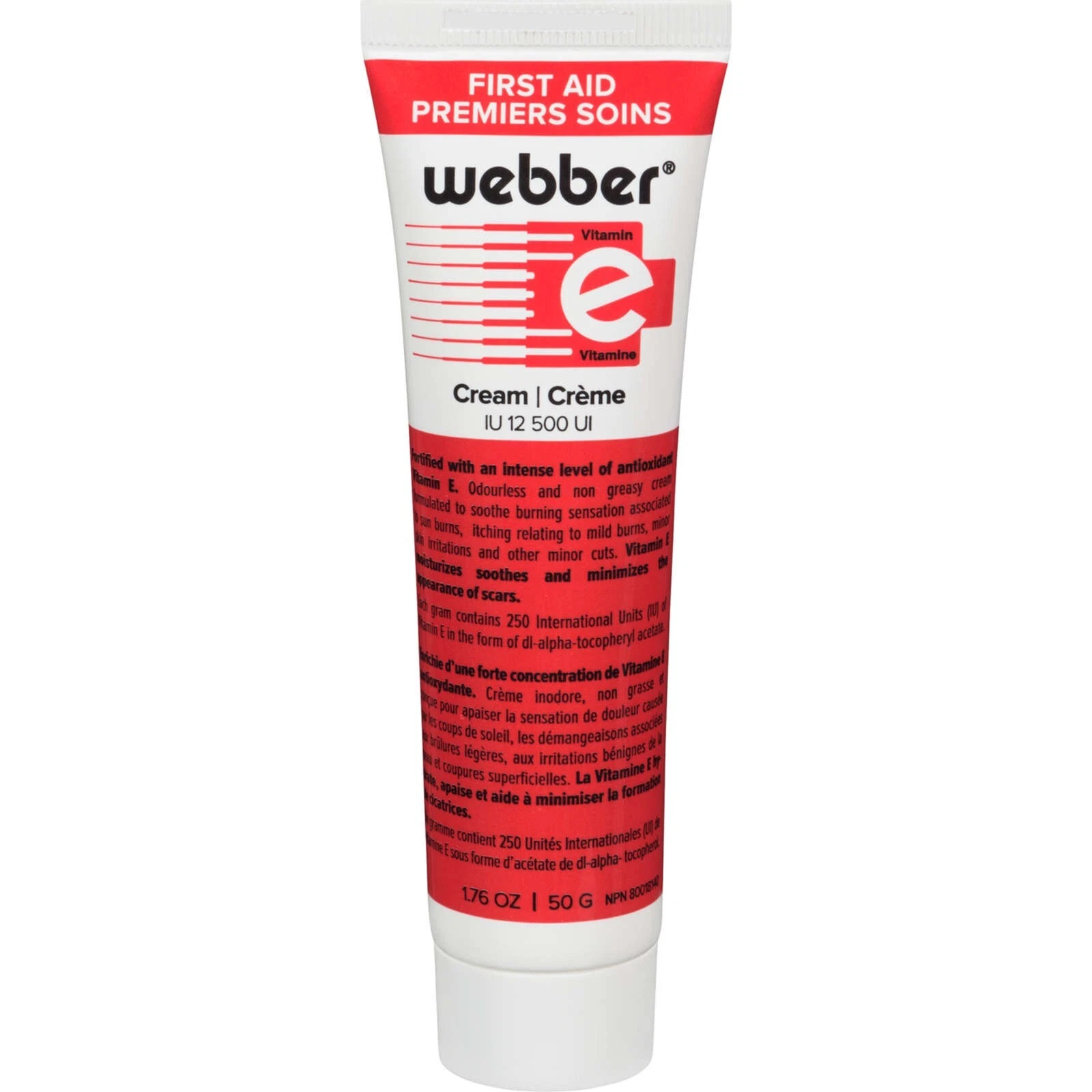 Webber Naturals Webber First Aid Vitamin E Cream Odorless Non-Greasy 50g NEW