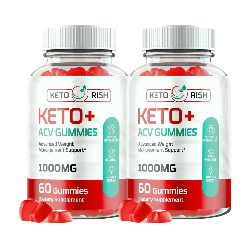 2-Pack Keto Rish ACV Gummies, ACV Gummies for Weight Loss Support - 120 Gummies