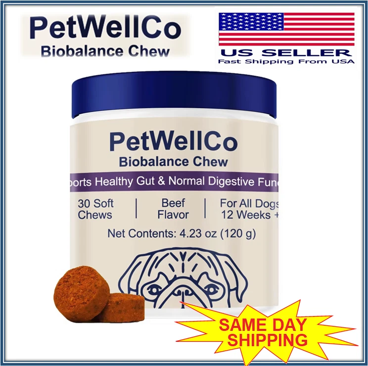PetWellCo Biobalance Beef Flavor Digestive Support For Dog Soft 30 chews