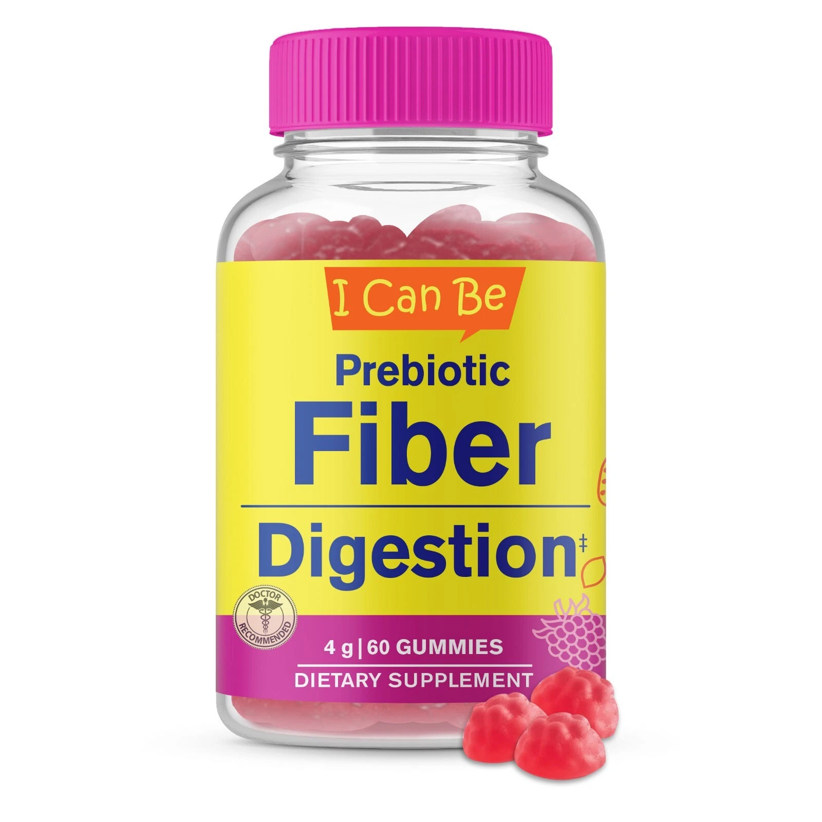 I Can Be Prebiotic Fiber Gummies - Digestive System Support, Doctor Recommended