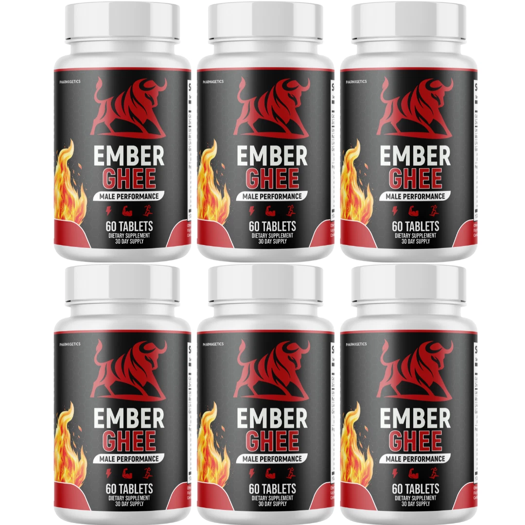 Ember Ghee - Male Enhancement Supplement, Max Performance - 6 Bottles