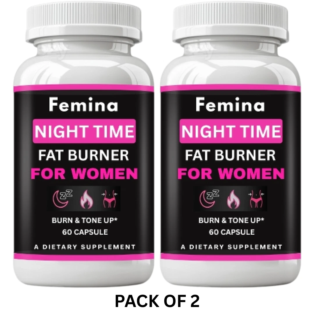 2PACK Femina Night Time Fat Burn Formula Weight Management Supplement 60 Capsule