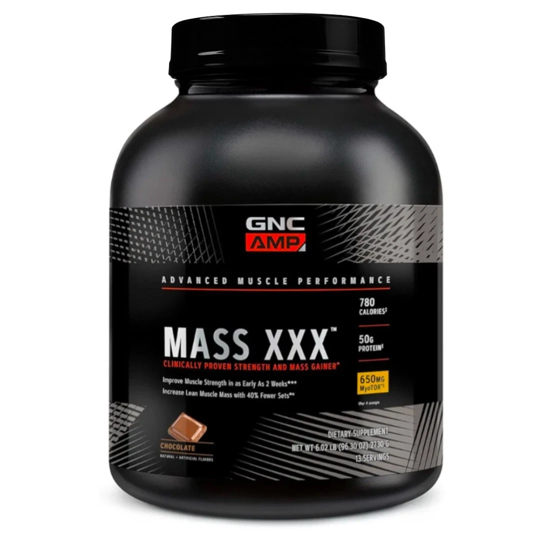 GNC AMP Mass XXX Protein Powder Mass Gainer 6Lbs Chocolate Exp 10/2026