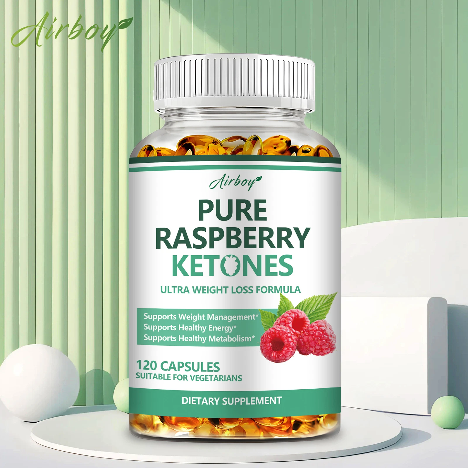 Raspberry Ketones Capsules 1000mg - Weight Loss, Fat Burning, Weight Management