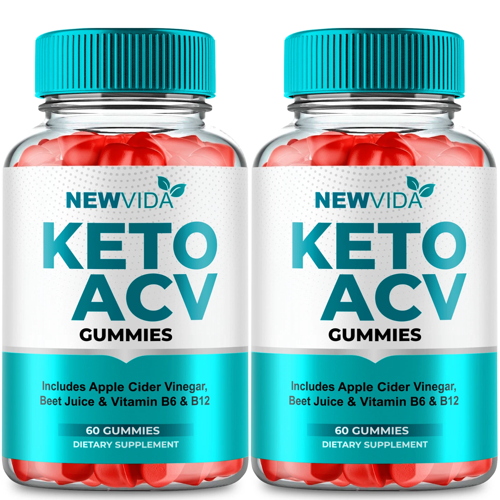 (2 Pack) NewVida Keto ACV Gummies New Vida Weight Management Gummy (120 Gummies)
