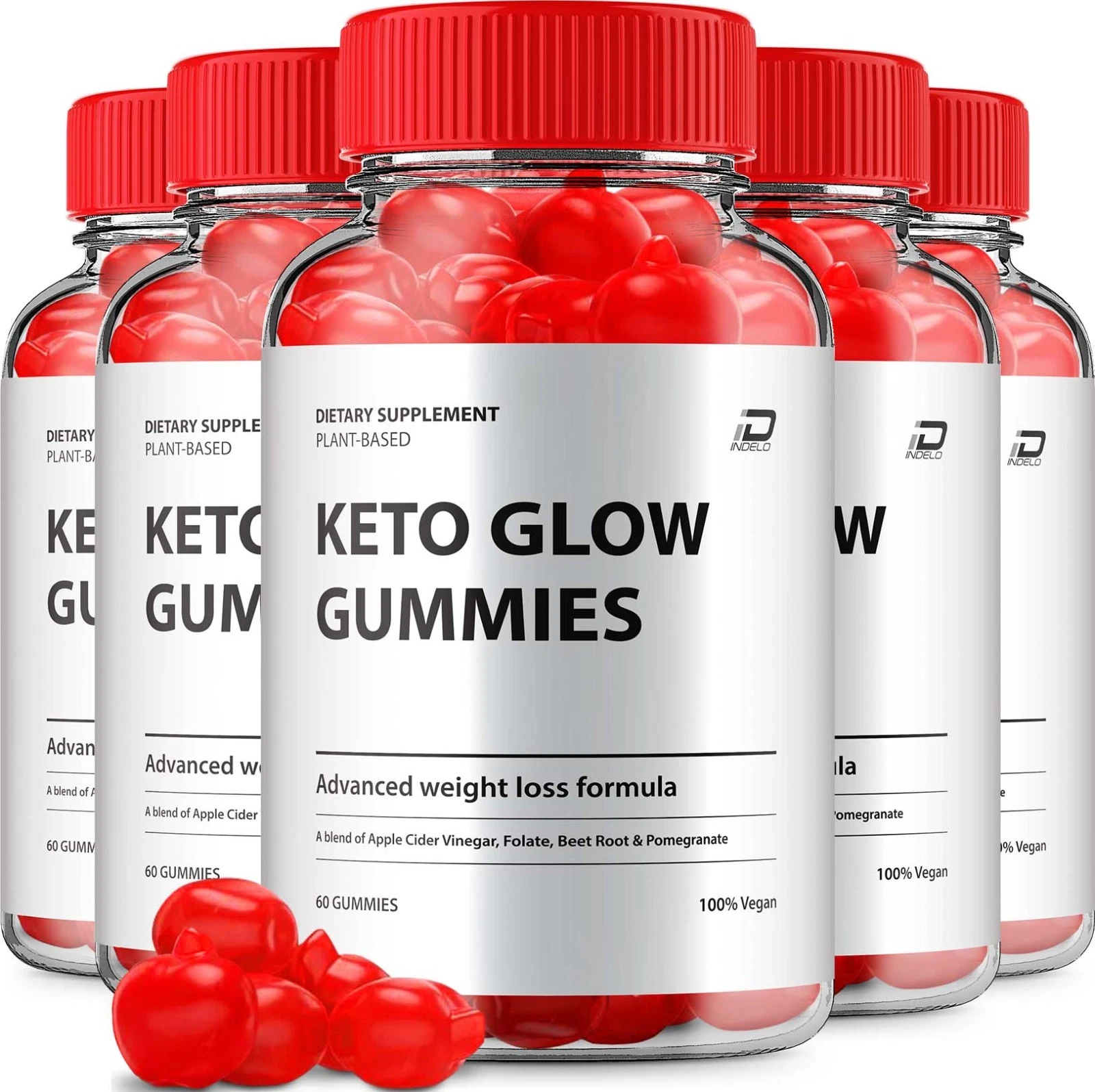(5 Pack) Keto Glow Keto ACV Gummies Supplement – KetoGlow ACV Gummy 1000MG