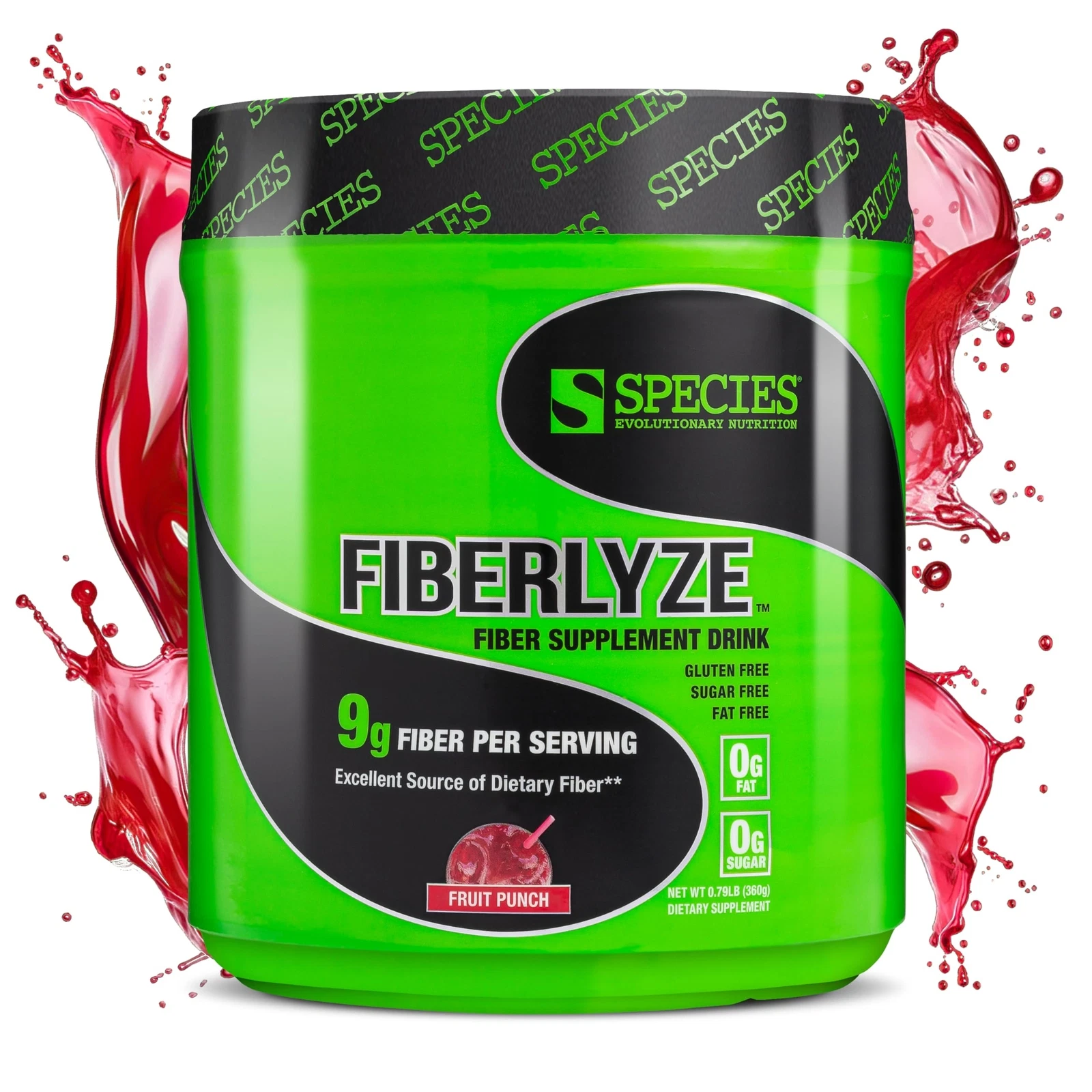 Species Nutrition Fiberlyze Fiber Supplement Psyllium Based Soluble & Insolub...