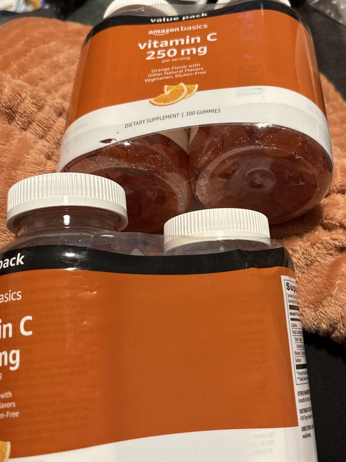 2 Packs Vitamin C 250 mg Gummies, Orange, 300 Count (2 Packs of 150) Exp. 10/26