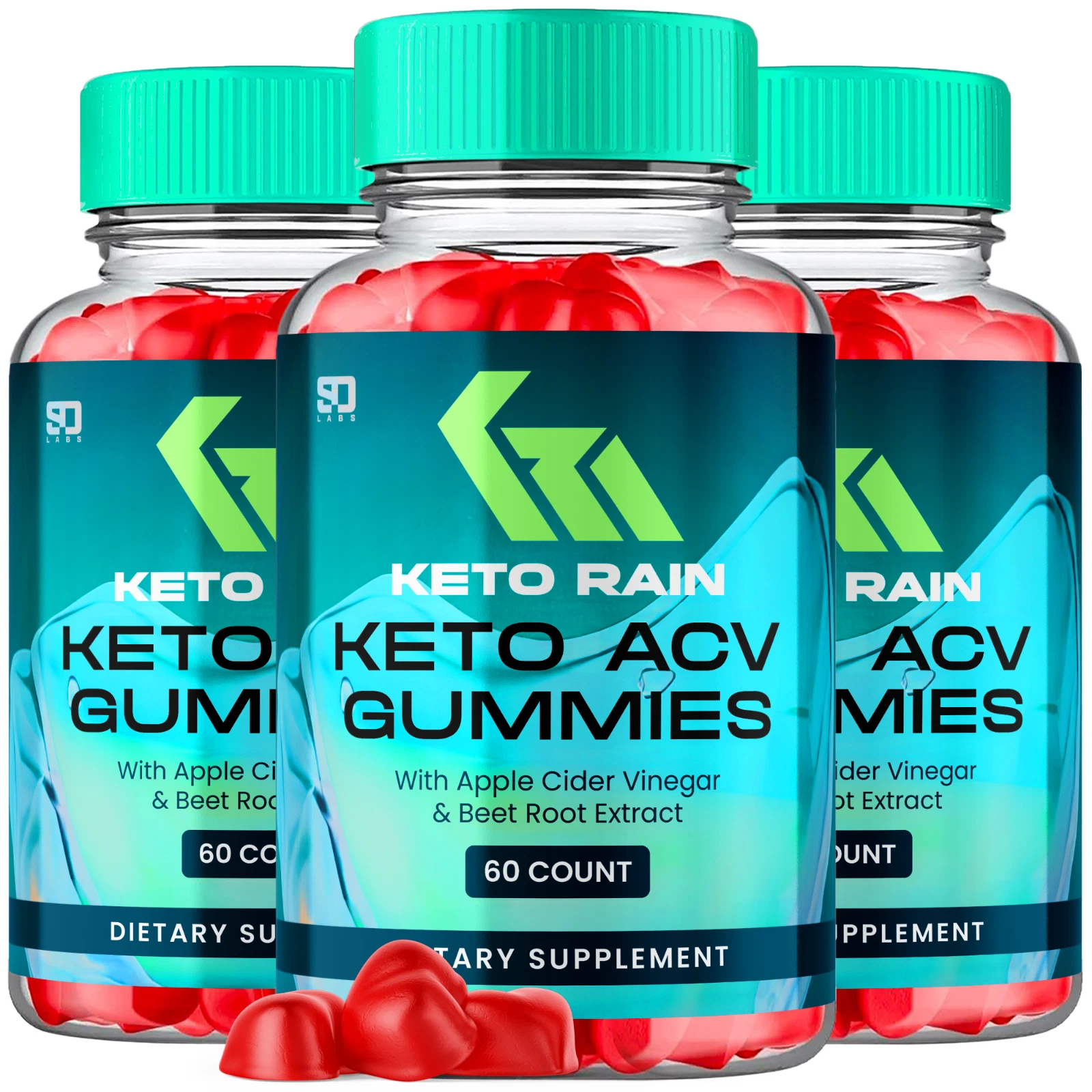 Keto Rain ACV Gummies for Advanced Weight Management & Energy Support (3 Pack)