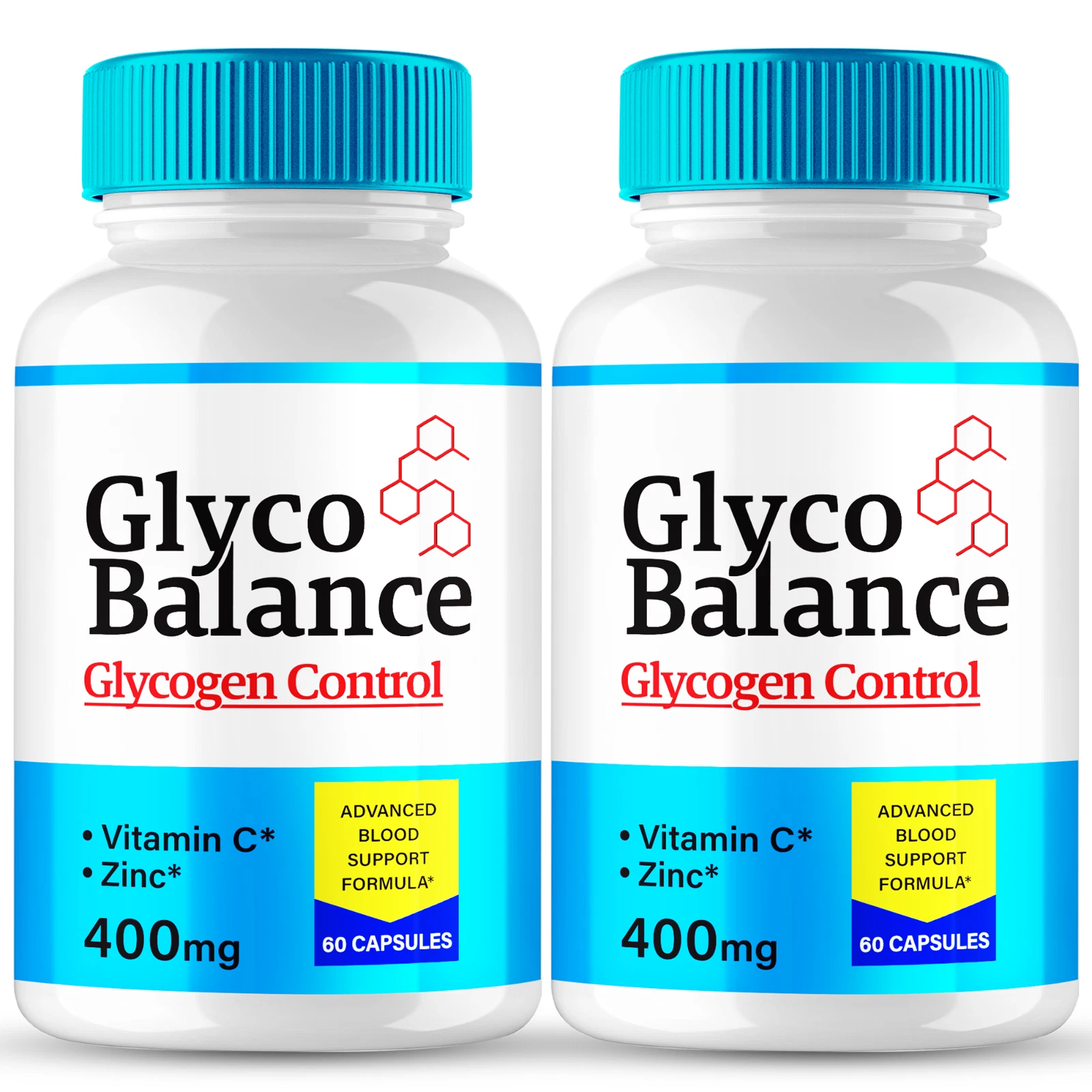 (2 Pack) Glyco Balance Glycogen Control Pills for Blood Pressure + Sugar Support