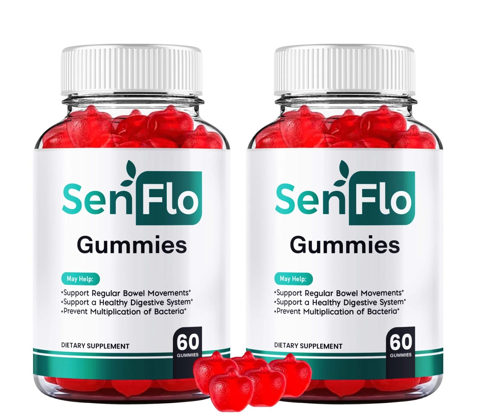 (2 Pack) Senflo Digestive Support Gummies Advanced Gut Health Balance Supplement
