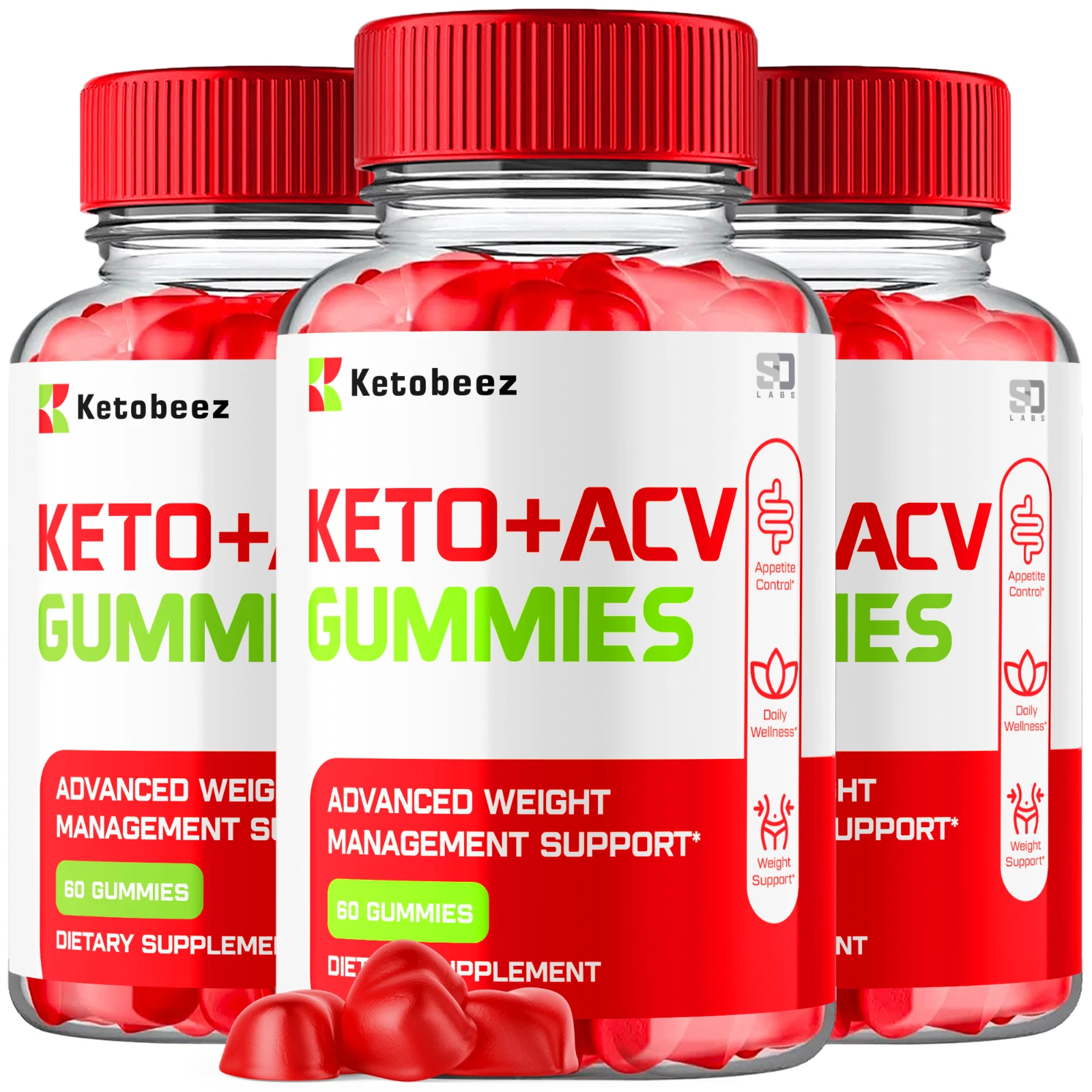 Ketobeez ACV Keto Advanced Weight loss Gummies to Burn Fat for Energy - 3 Pack