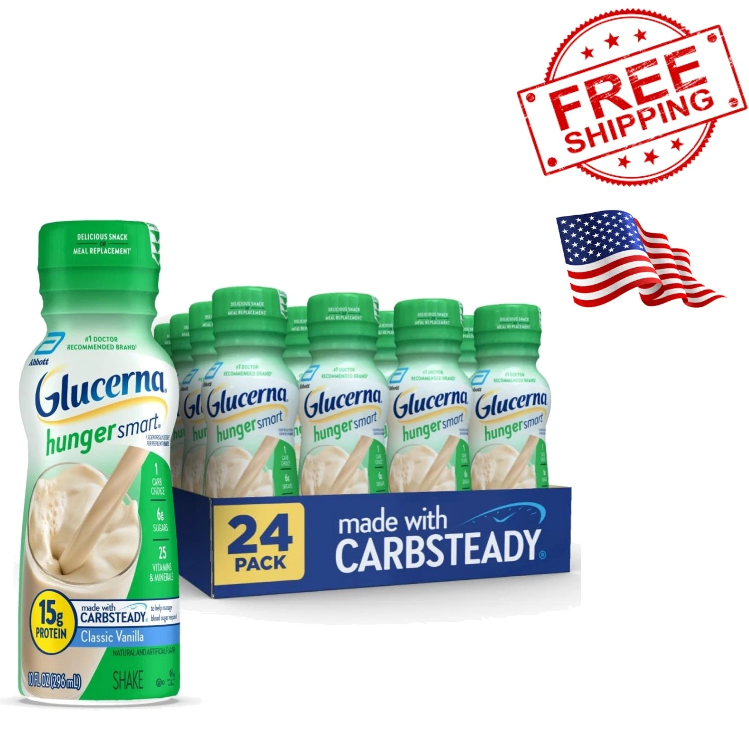 Hunger Smart Shake, Diabetic Drink to Support Blood Sugar Management, 15g Pro...