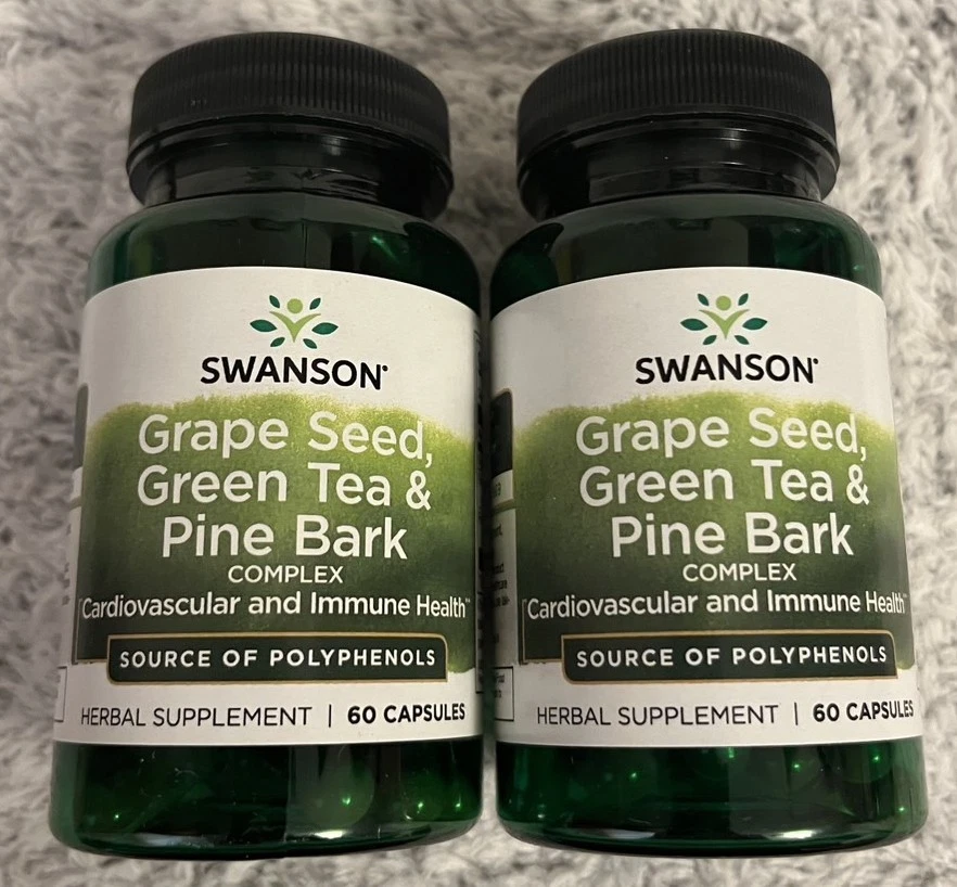 120 Cap Swanson Grape seed, Green Tea & Pine Bark Complex Cardiovascular Health